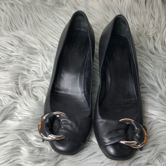 Gucci Shoes - GUCCI Pumps Leather women size 8 bamboo